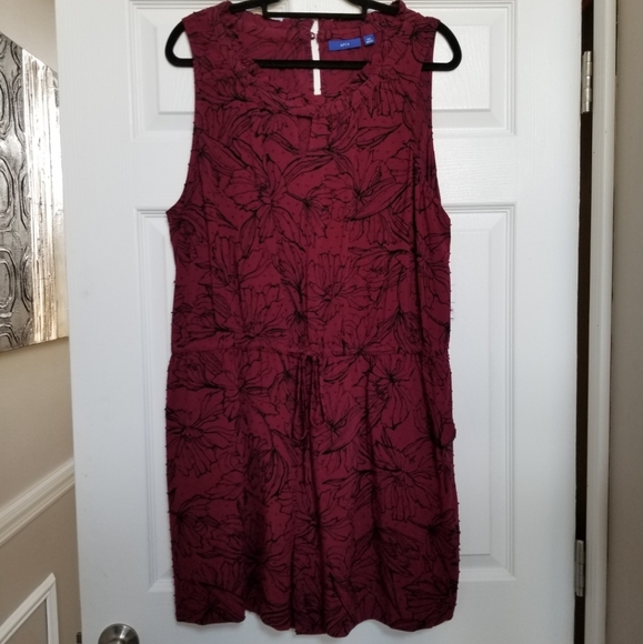 Apt. 9 Pants - NWT Apt. 9 Ruffleneck Burgundy/Black Romper